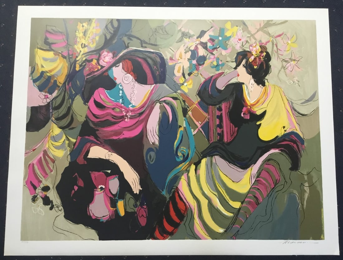 Isaac Maimon Gazebo Limited Edition AP 27 of 50 Serigraph Art Deco: Isaac Maimon Gazebo Limited Edition AP 27 of 50 Serigraph Art Deco This stunning limited edition serigraph titled 'Gazebo' by renowned artist Isaac Maimon showcases the unique characteristics of Art D