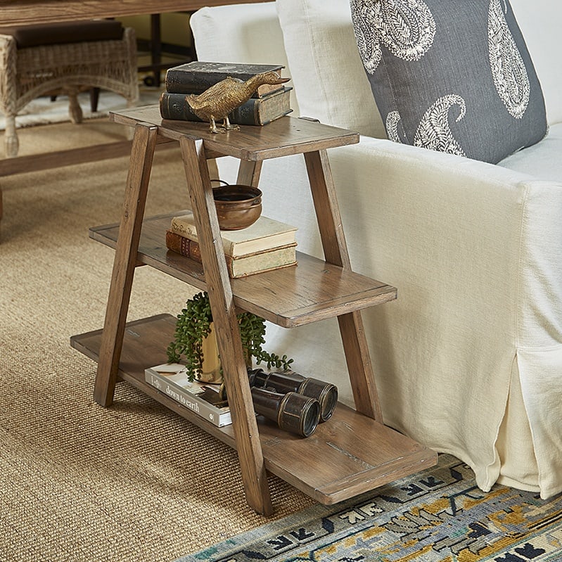 Woodbridge Oak Magazine Table Finish 24H 11W 35D: Woodbridge Oak Magazine Table Finish 24H 11W 35D This vintage style oak magazine table showcases an antique finish that brings timeless charm to any space. Designed with a rectangular shape, it serves