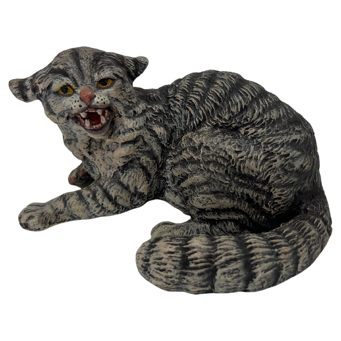 Antique Austrian Cold Painted Bronze Cat Sculpture in Bergmann Style (1 of 7)