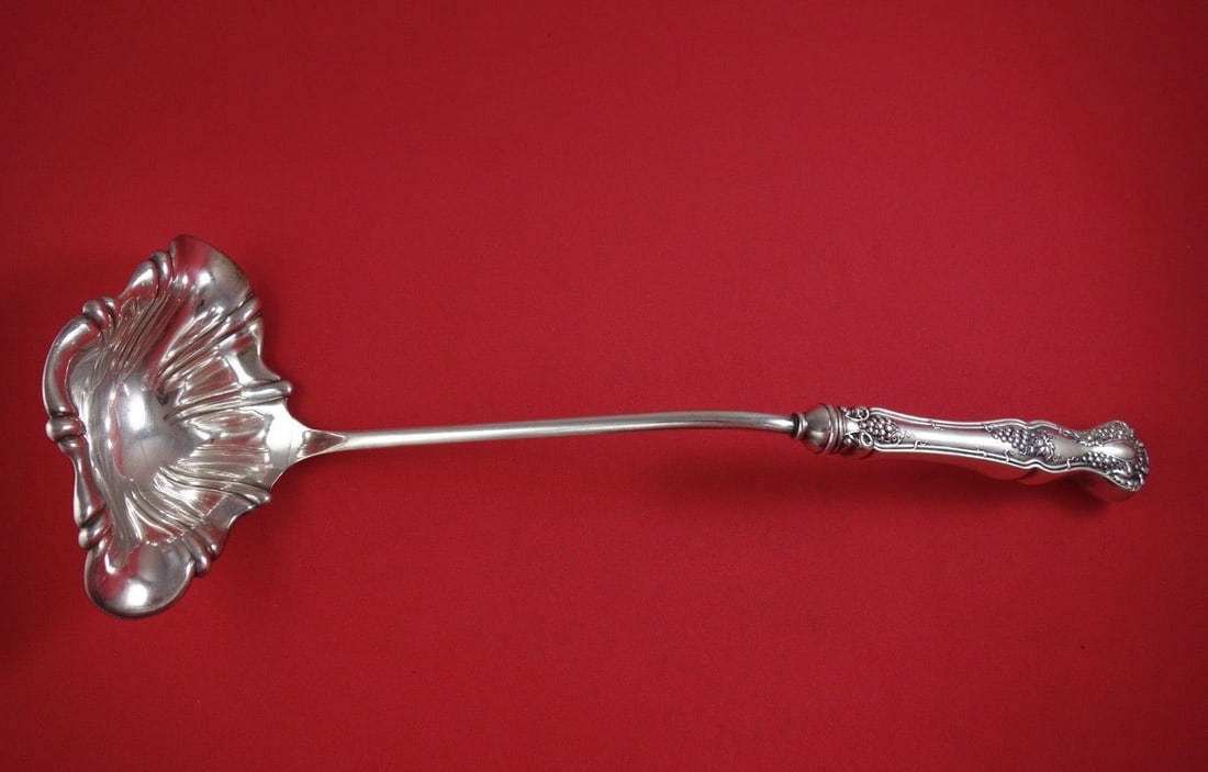 1847 Rogers Vintage Silverplate Punch Ladle 15 Inch Hollow Handle (1 of 1)