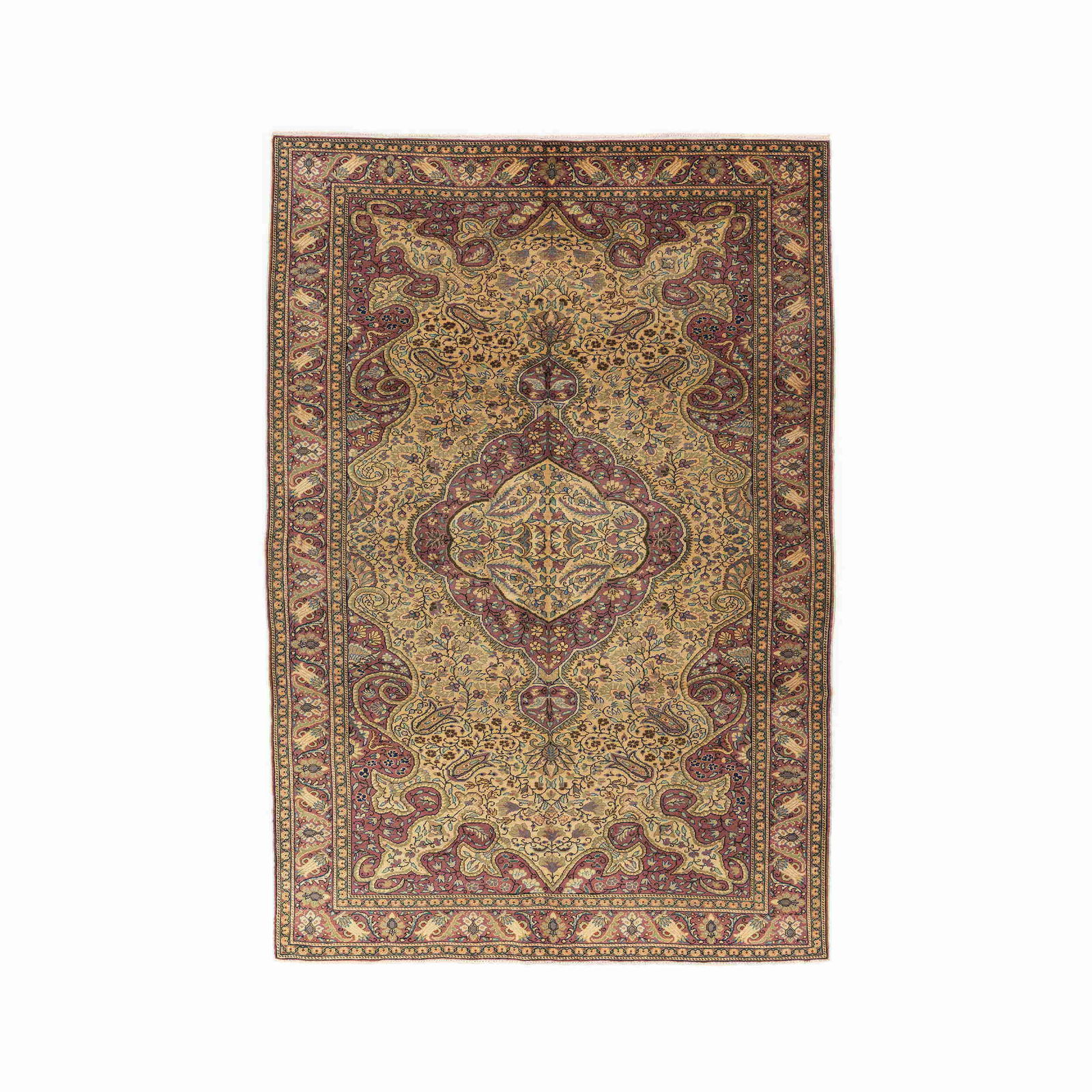 Authentic Handmade Kayseri Wool Carpet 79.5 x 116.5 Inches (1 of 8)