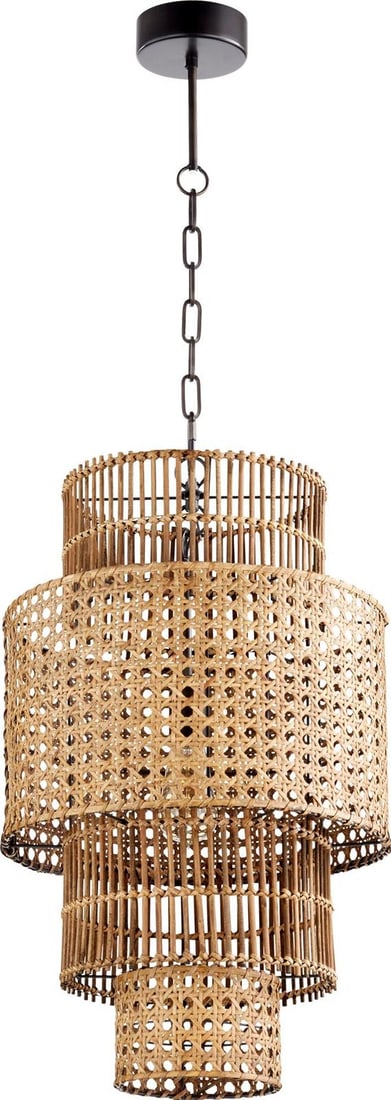 Cyan Wickham Pendant Light Rustic Bamboo Rattan UL-Listed 100W (1 of 1)
