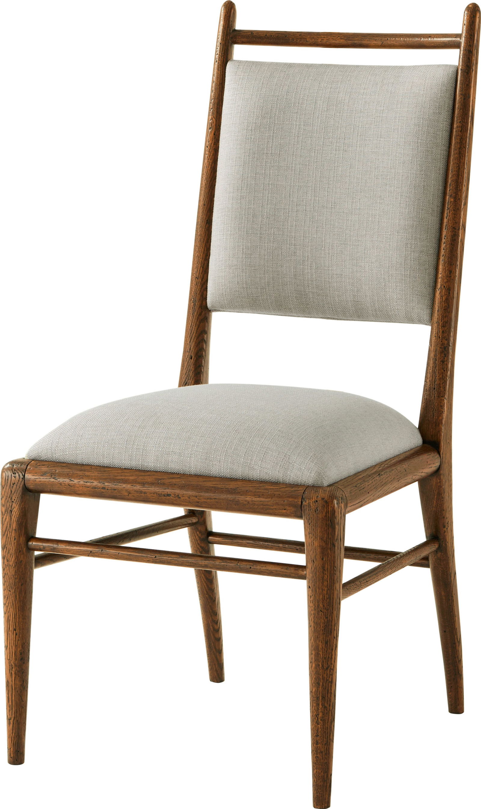 Theodore Alexander Dusk Nova Dining Side Chair Solid Wood: Theodore Alexander Dusk Nova Dining Side Chair Solid Wood Introducing the Dusk-Hued Nova Chair, an exquisite addition to your dining space. This elegant dining side chair features a striking dusk fini
