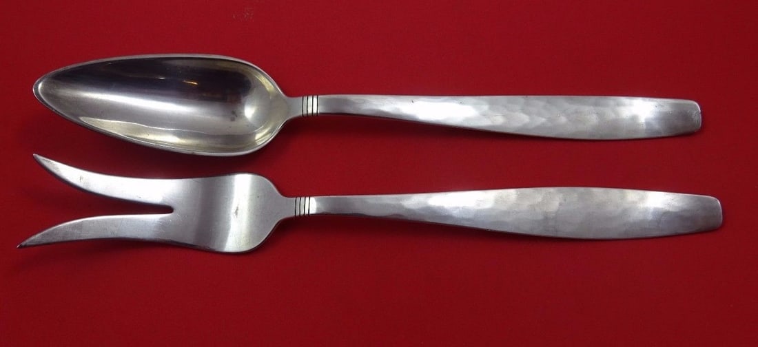 Allan Adler Swedish Modern Sterling Silver 2-Piece Chop Set 10 1/4" (1 of 1)