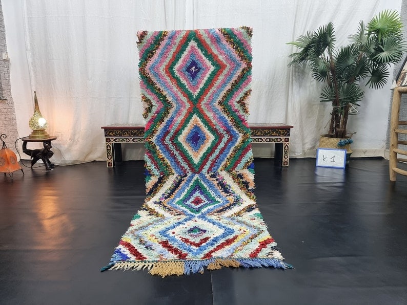 Authentic Colorful Handmade Moroccan Berber Runner Rug 2.62 x 6.56 Feet: Authentic Colorful Handmade Moroccan Berber Runner Rug 2.62 x 6.56 Feet Discover the beauty of this authentic colorful handmade Moroccan Berber runner rug. Each piece is carefully handwoven in the Mid