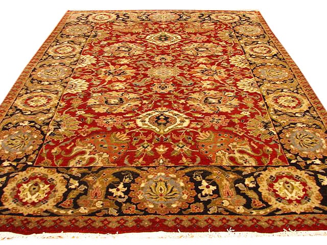 Handmade 6.5 x 8.6 Red Jaipour Rug Premium Wool Indian Design (1 of 4)