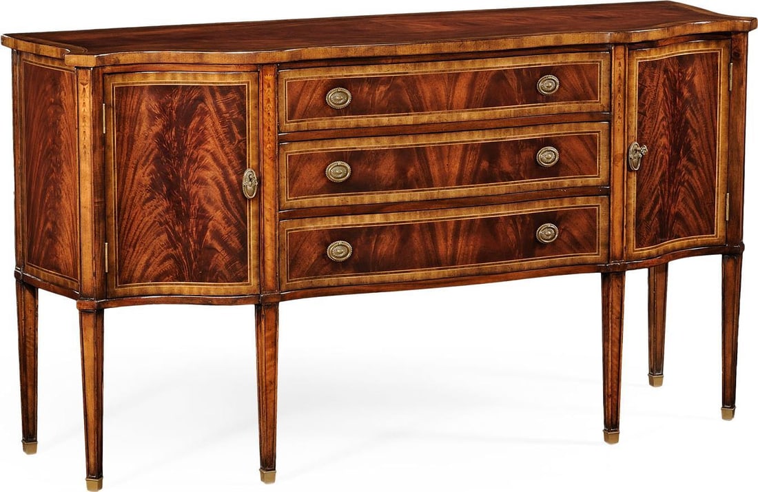 Jonathan Charles Buckingham Regency Mahogany Sideboard with Brass Accents (1 of 9)
