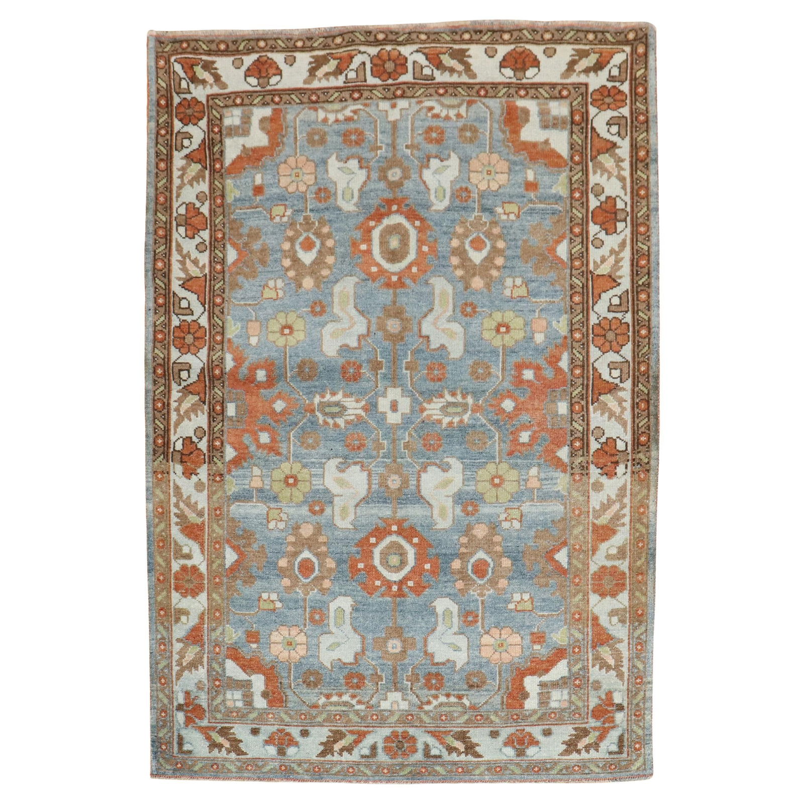 Early 20th Century Persian Wool Malayer Rug 3'6" x 4'9" (1 of 7)