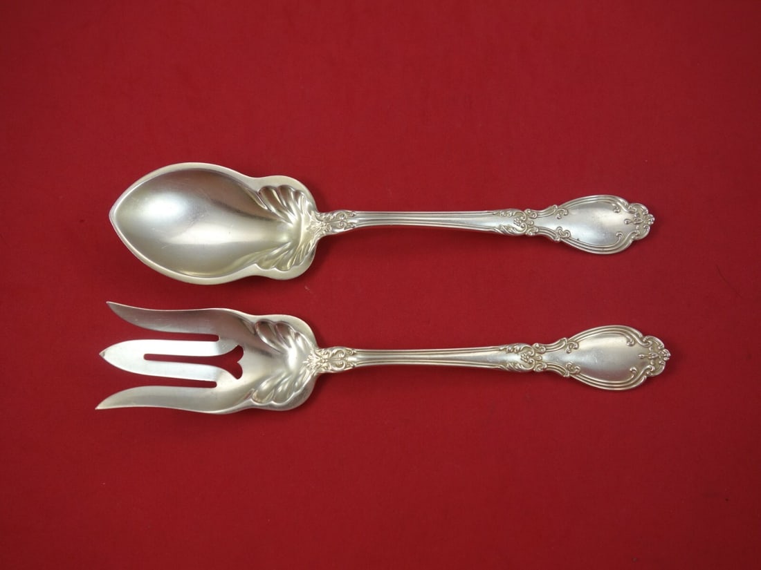 Gorham Lenox Pattern Sterling Silver Salad Serving Set 2-piece 8 inch (1 of 1)