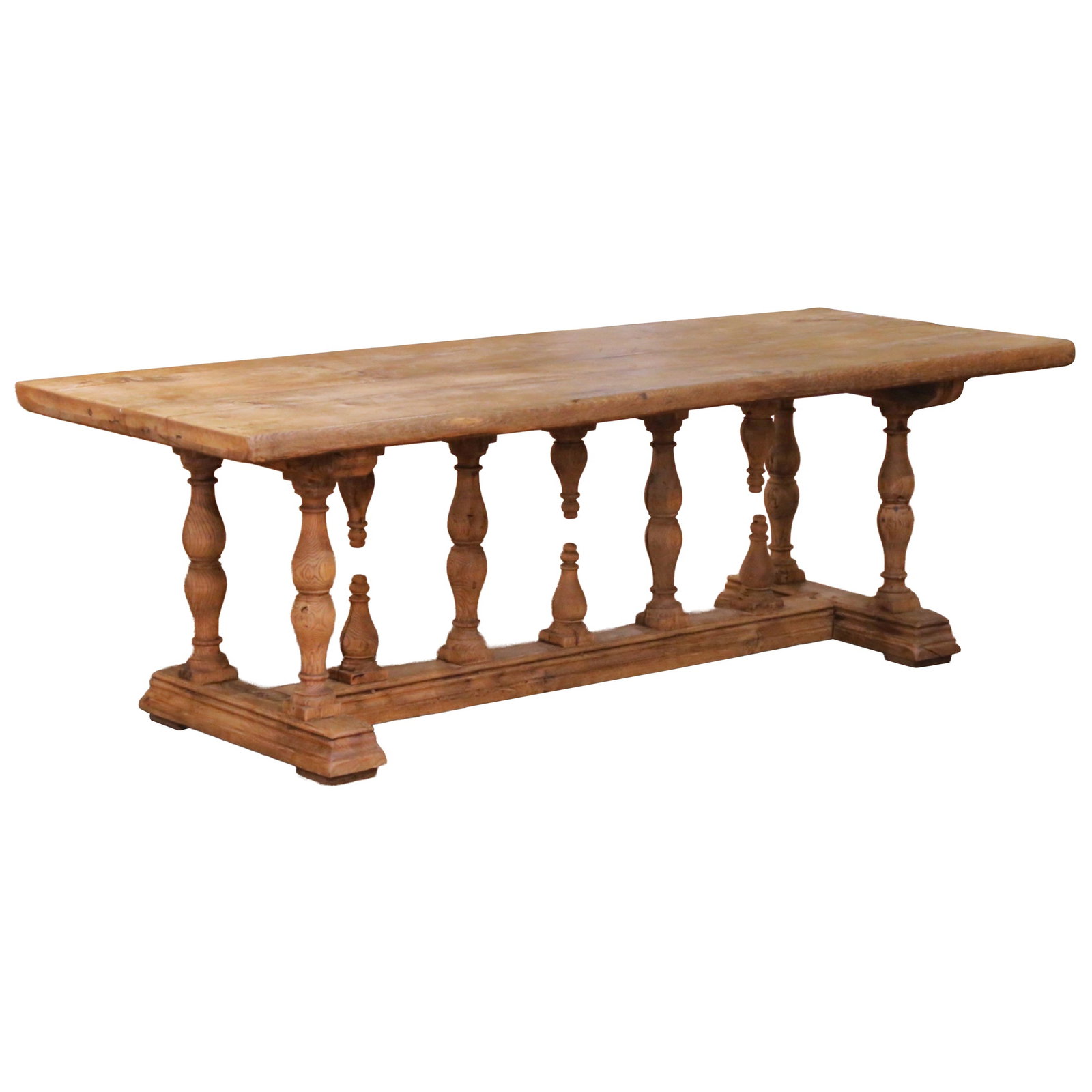 French Oak Louis XIII Style Refectory Table with Baluster Base Circa 1850 (1 of 9)