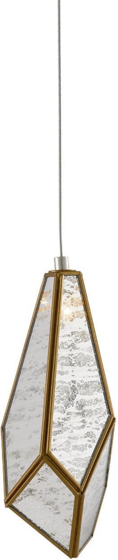 Currey Glace Brass Pendant Light Adjustable Height UL-Listed (1 of 2)