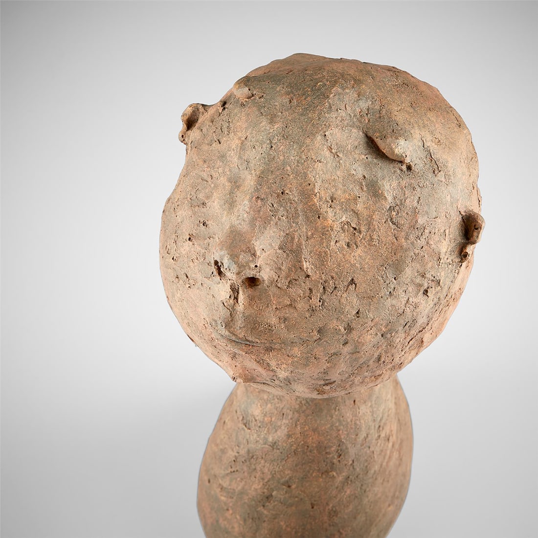 Cyan Rustic Resin Sculpture Eclectic Abstract Java 17.5" - 5