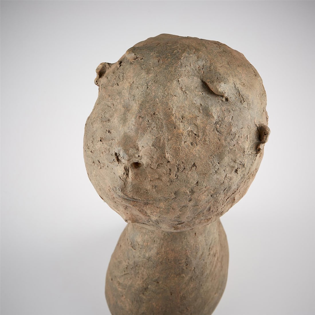 Cyan Rustic Resin Sculpture Eclectic Abstract Java 17.5" - 8