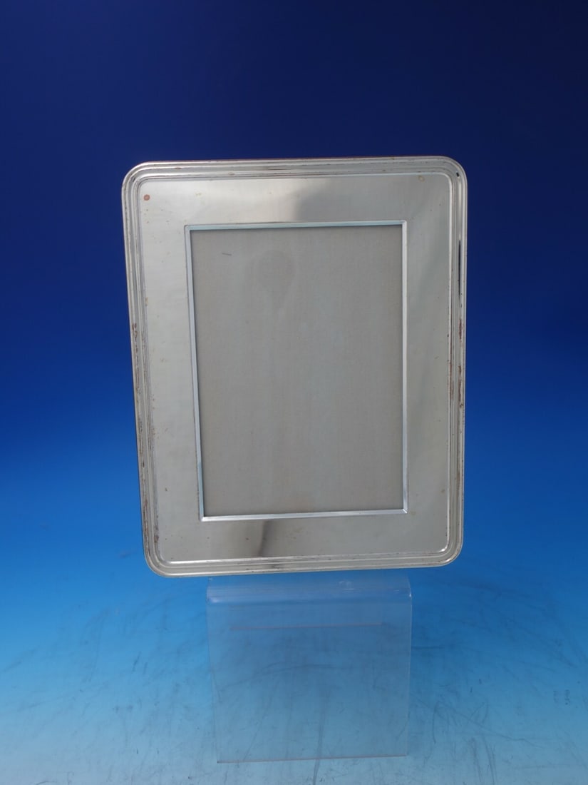 Christofle Albi Silverplate Picture Frame with Wood Back 1970: Christofle Albi Silverplate Picture Frame with Wood Back 1970 Enhance your decor with this exquisite Albi picture frame by Christofle, crafted in France circa 1970. This elegant silverplate frame feat