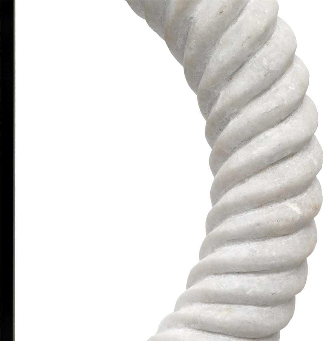 Armenta Marble Metal Sculpture Set White 18H 12W 4D: Armenta Marble Metal Sculpture Set White 18H 12W 4D Introducing the Armenta Sculpture Set, a stunning representation of pure white sophistication. This exquisite sculpture is crafted from a combinatio