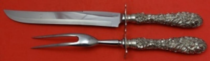 Stieff Princess Sterling Silver 2pc Roast Carving Set 14" Knife (1 of 2)