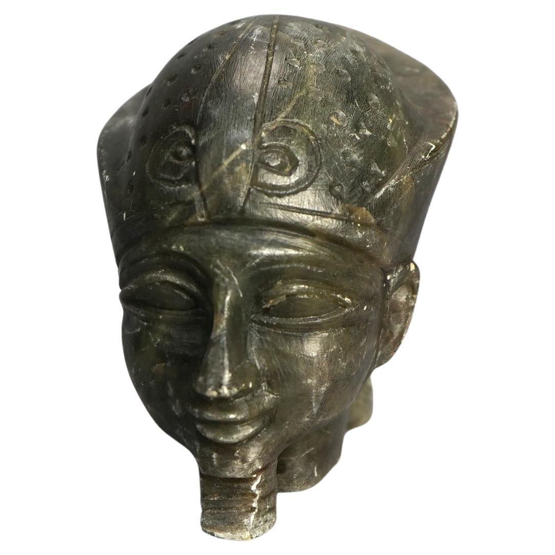 19th Century Carved Hardstone Sculpture Egyptian Revival Man with Headdress (1 of 5)
