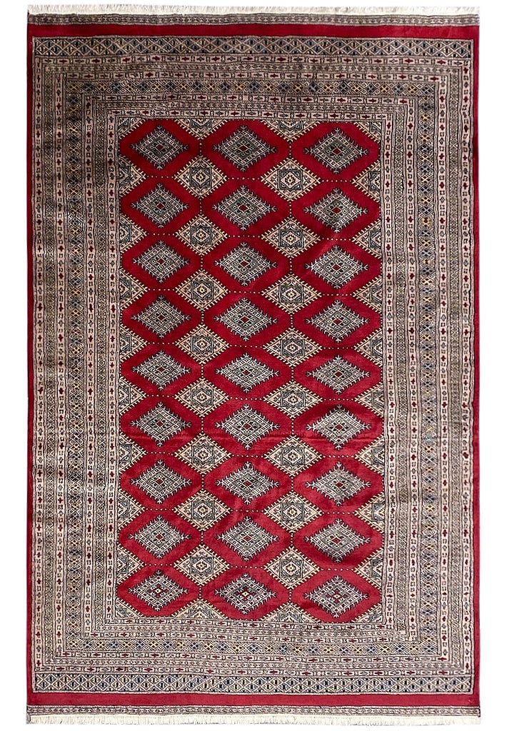 Handmade 6 x 9.4 Jaldar Bokara Wool Rug from Pakistan (1 of 11)