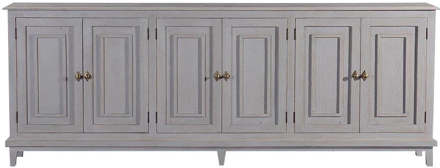 French Style Solid Mango Barrington Sideboard in Pewter Gray: French Style Solid Mango Barrington Sideboard in Pewter Gray This elegant Pewter Gray Barrington Sideboard is designed to enhance your dining or living space with its sophisticated French style. Craft