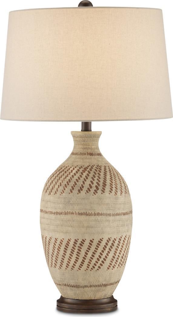 Faiyum Basketweave Table Lamp by Currey Transitional Design UL Listed (1 of 3)