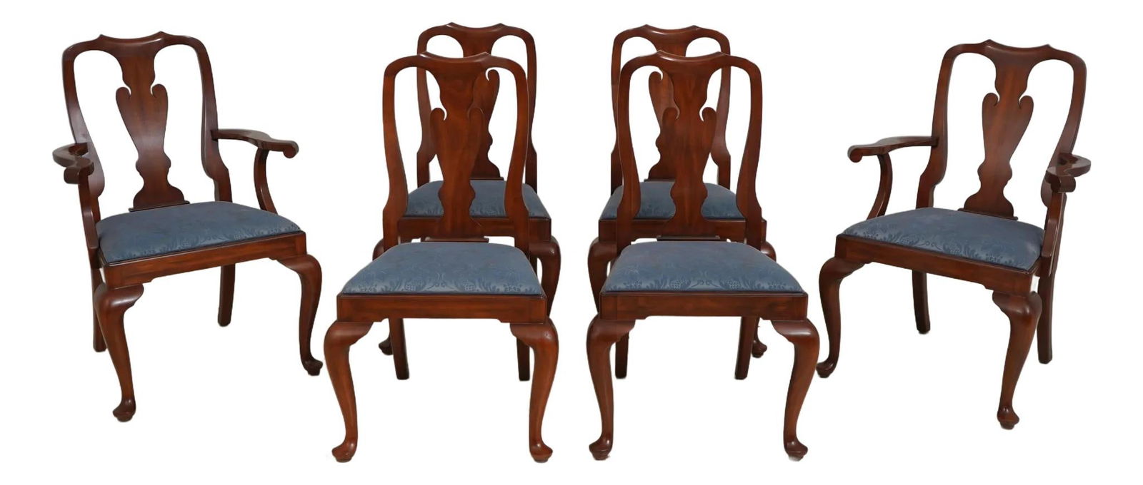Set of 6 Henkel Harris Model 110 Cherry Wood Dining Chairs: Set of 6 Henkel Harris Model 110 Cherry Wood Dining Chairs Elevate your dining experience with this exquisite set of 6 Henkel Harris Model 110 dining room chairs. Crafted from high-quality cherry wood