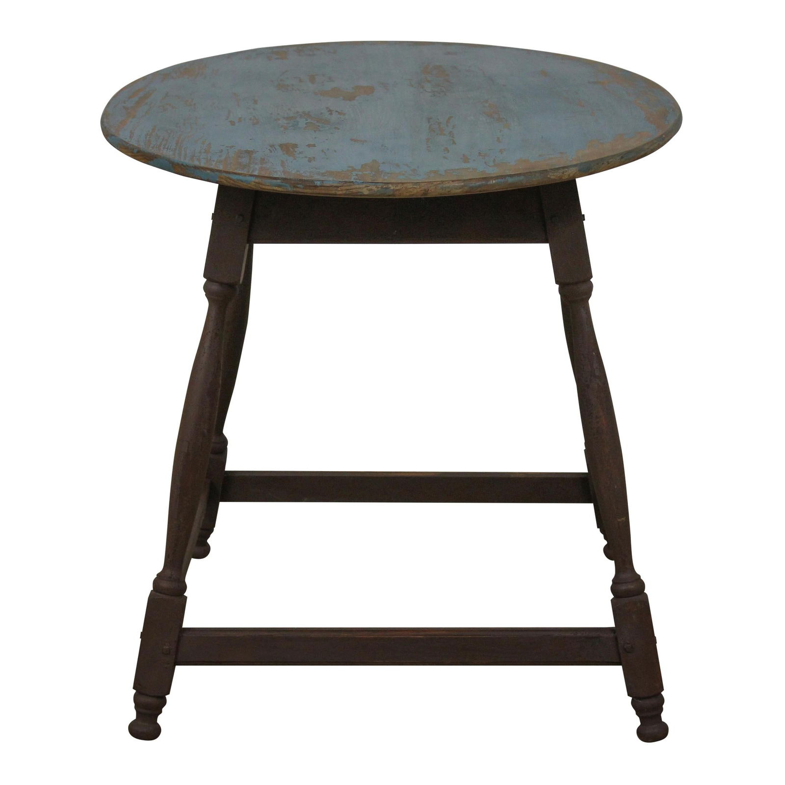 Charming Primitive Oval Top Painted Work Table 33.5w x 24d x 25h (1 of 10)