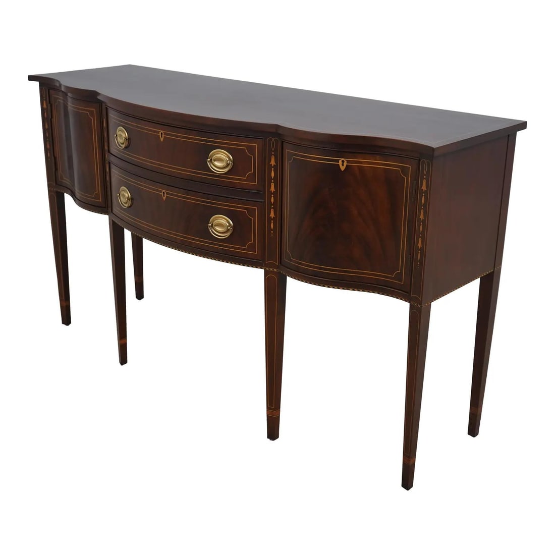 Stickley Federal Hepplewhite Mahogany Sideboard with Inlay and Brass Hardware (1 of 10)
