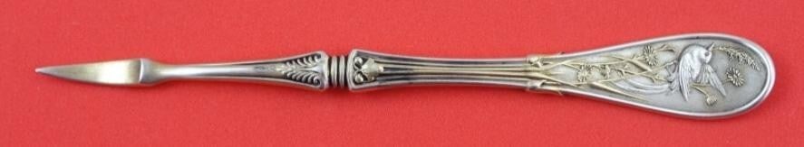 Tiffany & Co Japanese Sterling Silver Nut Pick 5" with Gold Highlights: Tiffany & Co Japanese Sterling Silver Nut Pick 5" with Gold Highlights Discover a stunning piece of history with this Tiffany & Co. Sterling Silver Nut Pick from the Japanese pattern, measuring 5 inch
