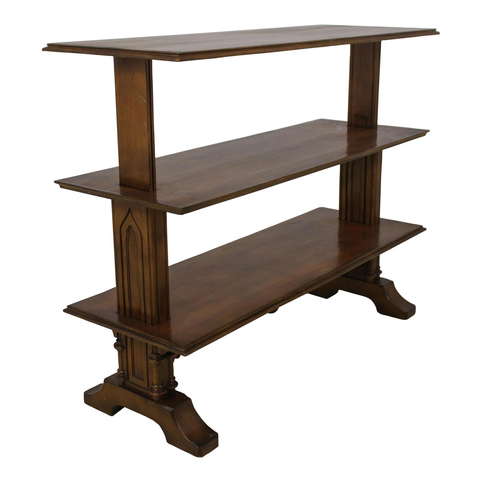 Baker Adjustable 3 Tier Wood Sofa Table Distressed Finish 20 Years Old (1 of 10)