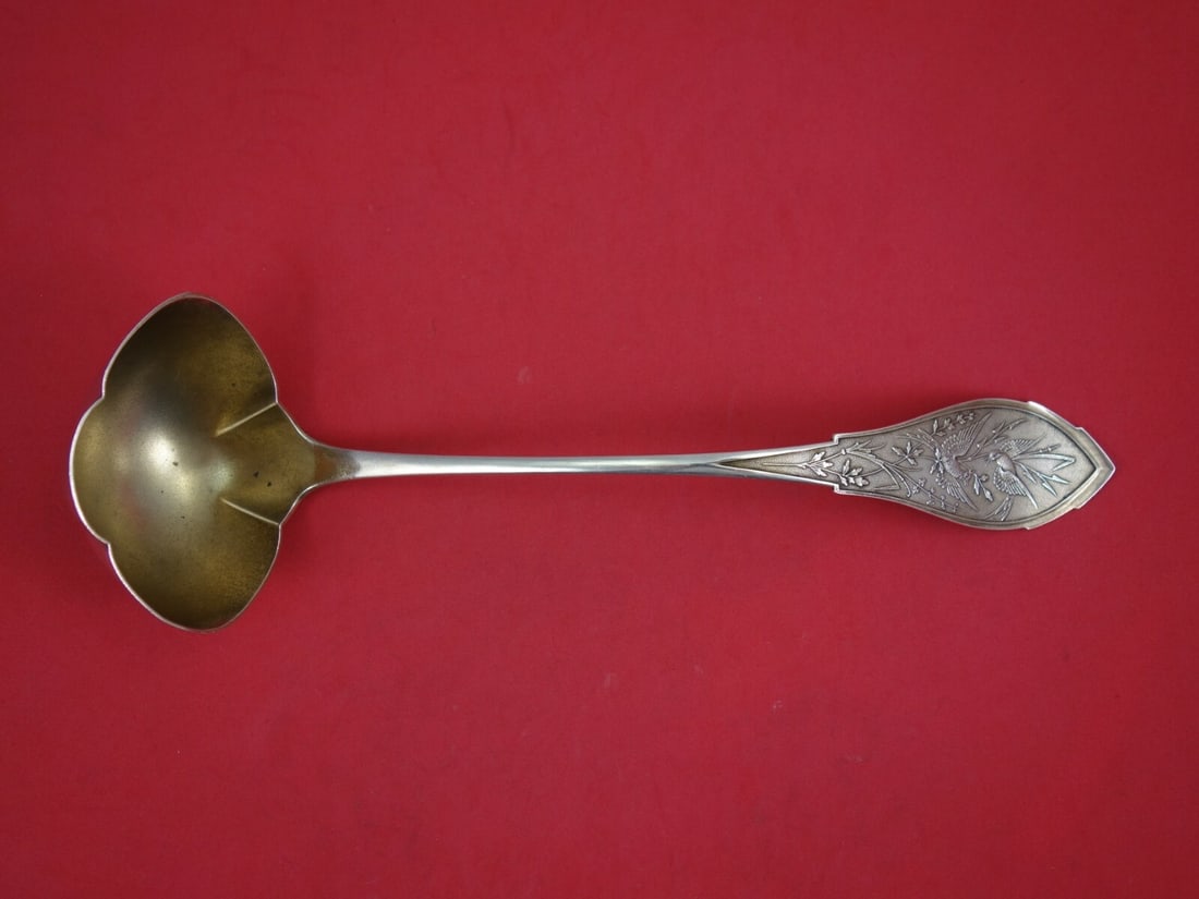 Wood & Hughes Japanese Sterling Silver Soup Ladle Gold Washed 11 Inches: Wood & Hughes Japanese Sterling Silver Soup Ladle Gold Washed 11 Inches This exquisite soup ladle, crafted by Wood & Hughes, features the intricate Japanese pattern and showcases the elegance of sterl