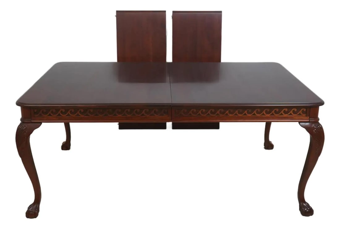 Cherry Wood Dining Table with Ball and Claw Feet Traditional Style 44 x 72.5 (1 of 10)