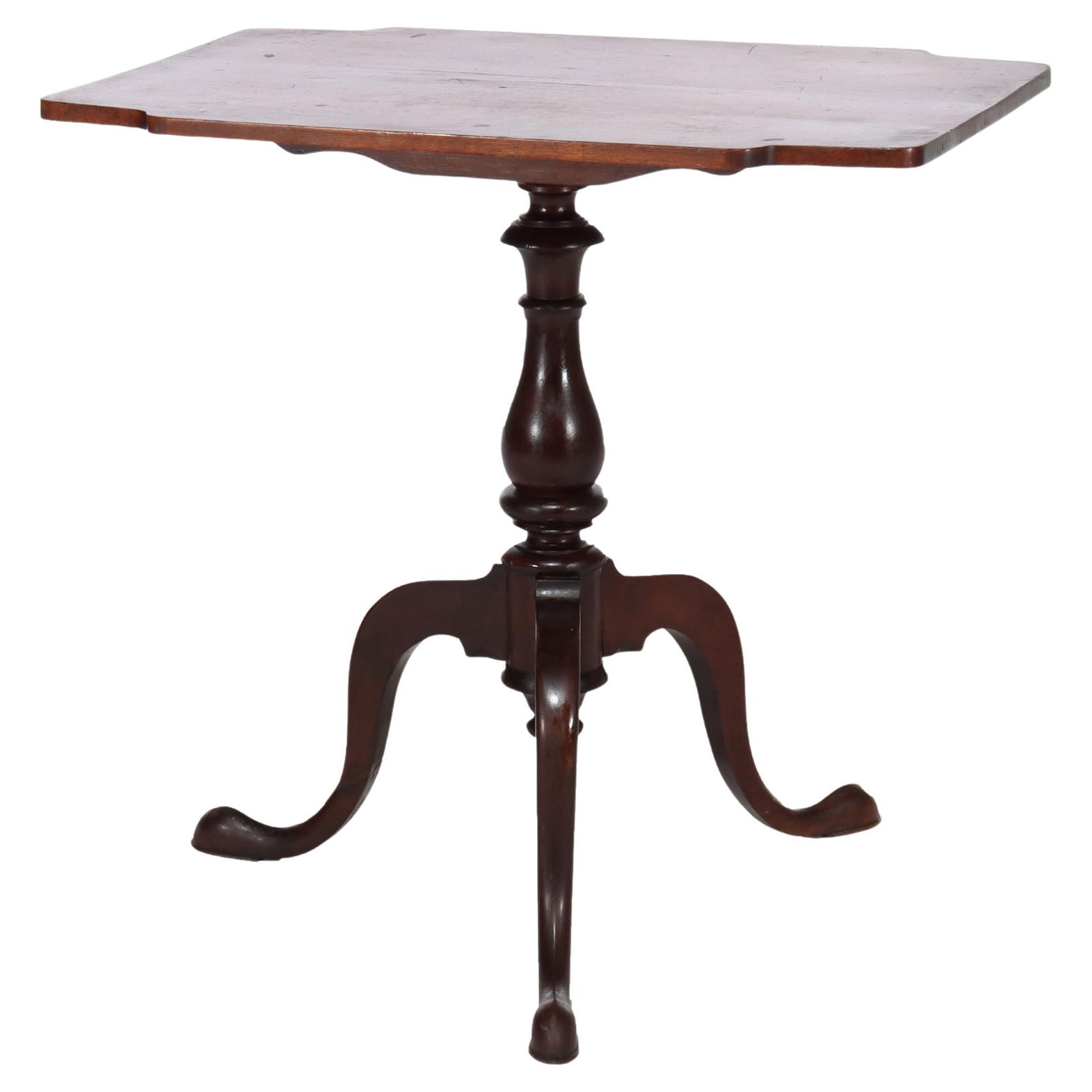 19th Century Federal Queen Anne Cherry Candle Stand (1 of 9)