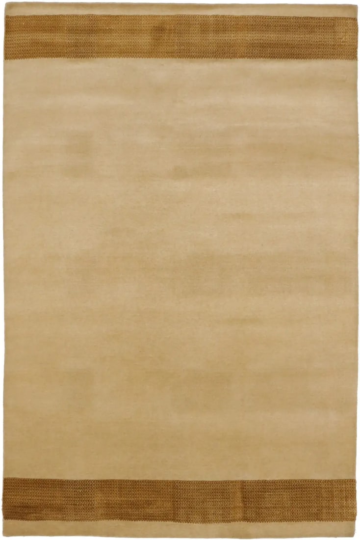 Hand-Loomed Wool Rug with Tribal Pattern in Beige and Brown 5'2 x 7'10 (1 of 15)