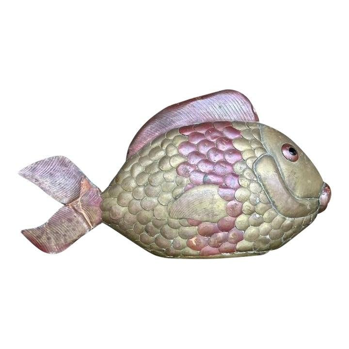 Vintage Brass Fish Sculpture Inspired by Sergio Bustamante (1 of 10)
