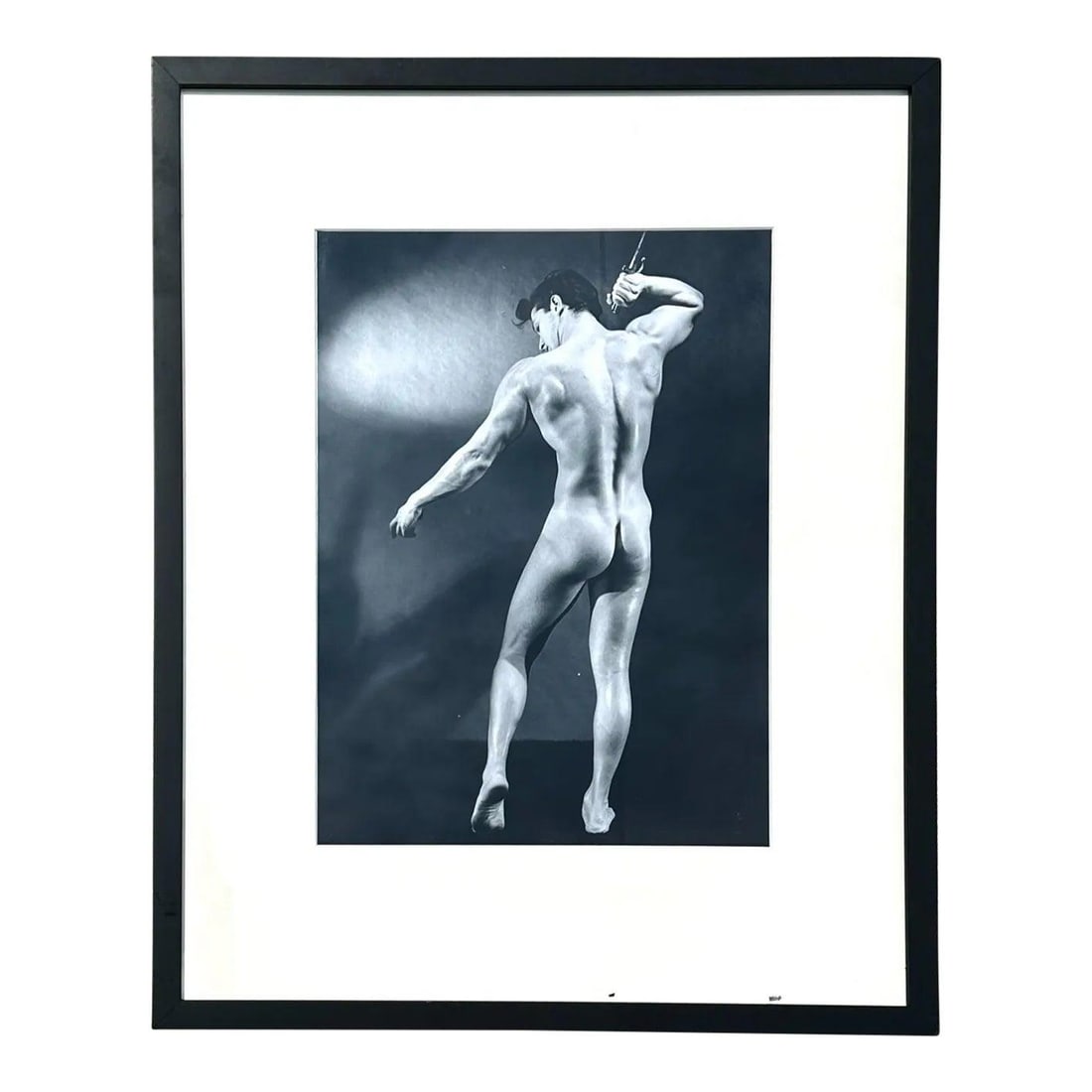 Framed Vintage Bruce of LA Photograph Acquired from Artist's Estate Mid Century: Framed Vintage Bruce of LA Photograph Acquired from Artist's Estate Mid Century This framed black and white photograph by Bruce Bellas, known as Bruce of LA, showcases mid-20th-century physique photog
