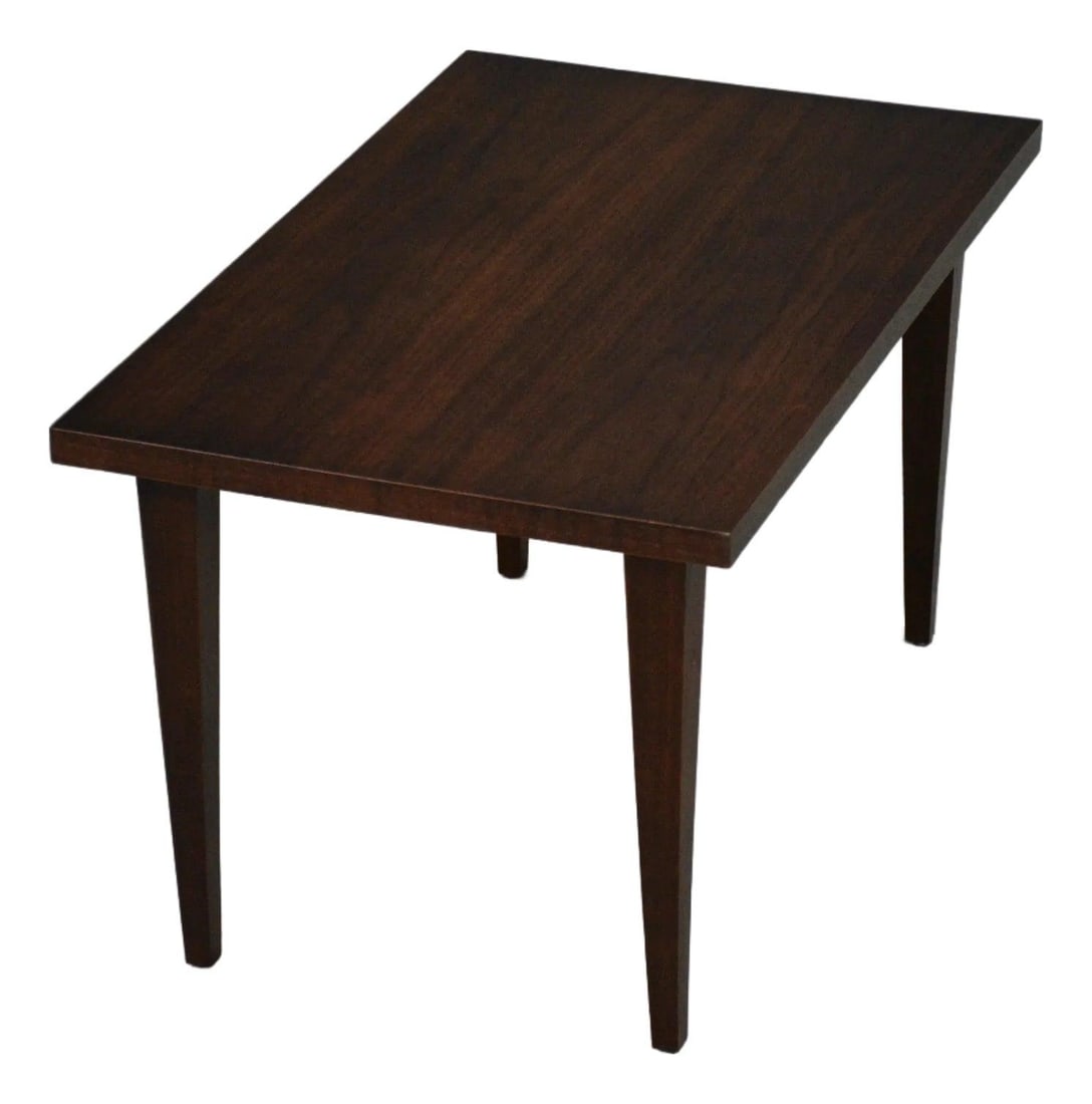 Mid Century Walnut Rectangular Side Table USA Circa 1960s Professionally Refinished (1 of 4)
