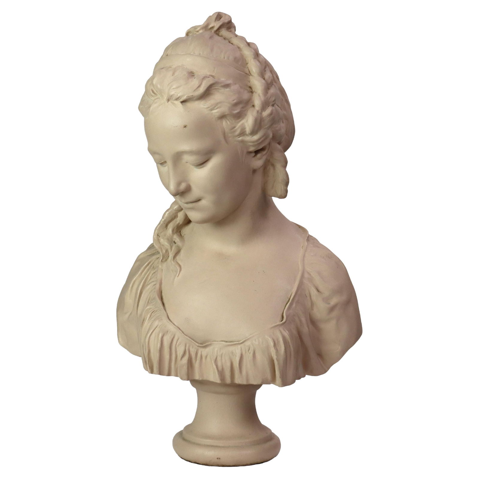 Terracotta Portrait Bust of Classical Maiden by Austin Production Circa 1978 (1 of 10)