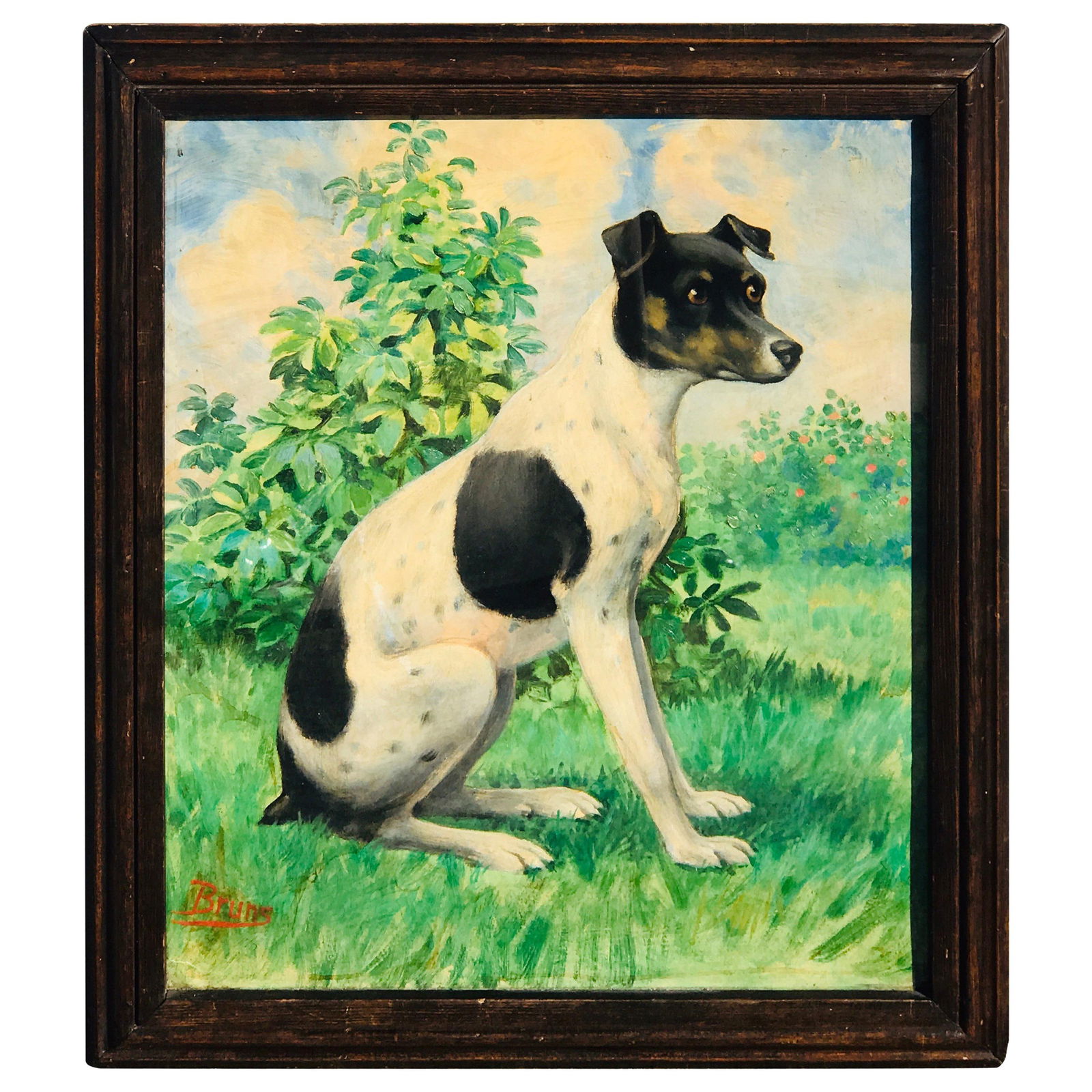 Victorian Jack Russell Portrait by Bruns Late 19th Century Sporting Art (1 of 9)