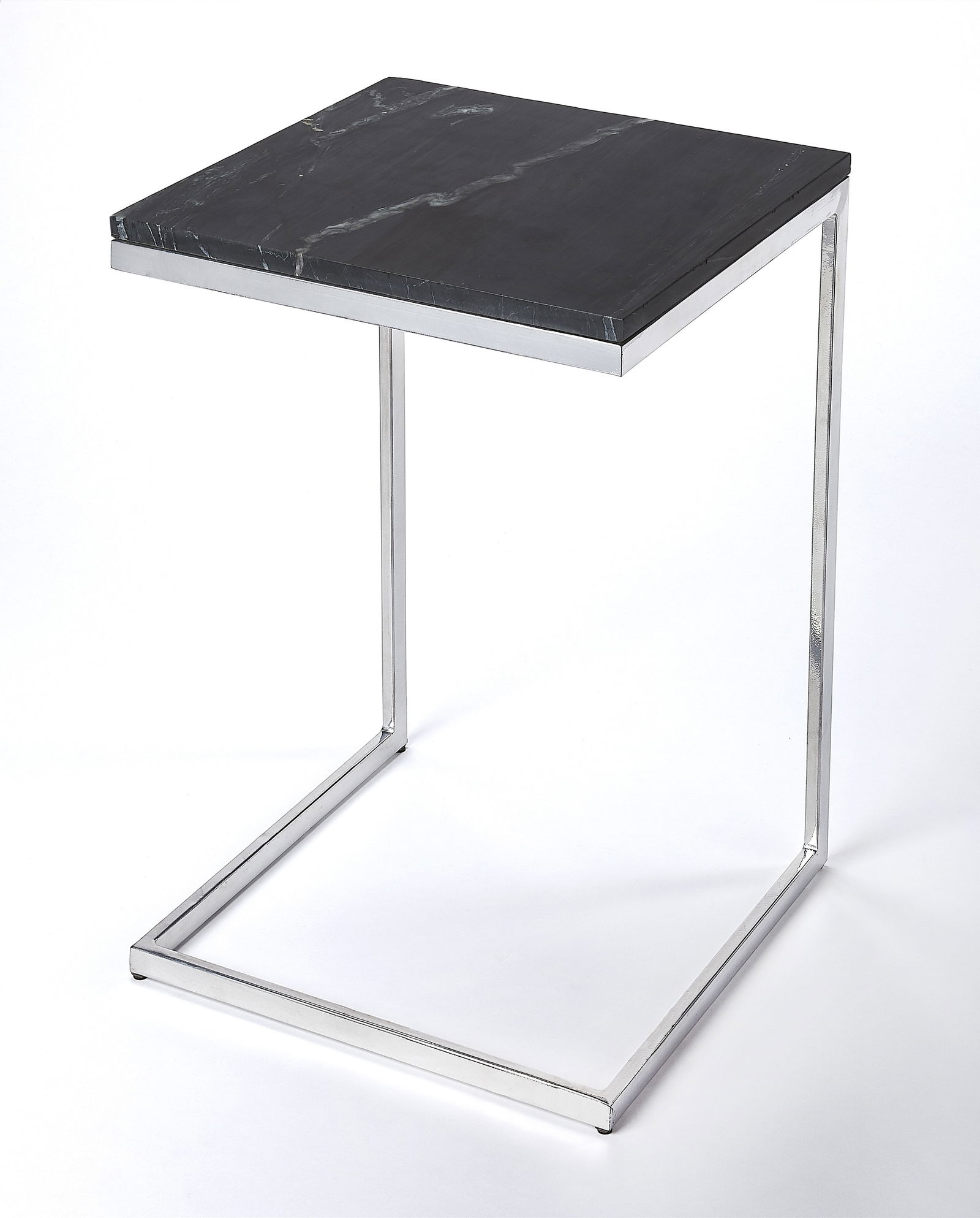 Lawler Black Marble Modern Side Table by Butler: Lawler Black Marble Modern Side Table by Butler Enhance your modern living space with the Lawler Black Marble Side Table, a stunning piece designed to complement sleek interiors. This side table featu
