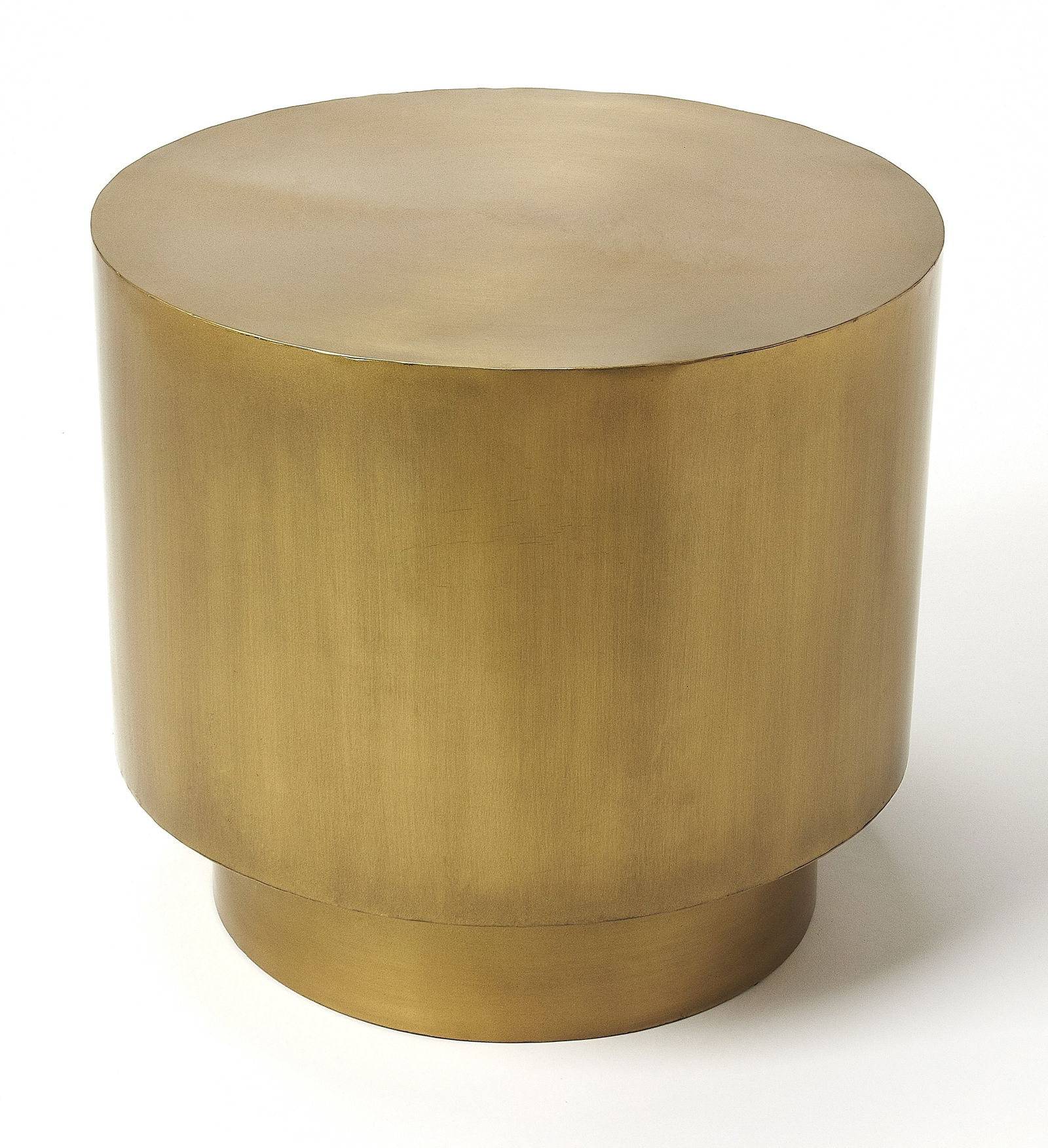 Butler Ervin Round End Table in Metalworks Gold Finish (1 of 3)