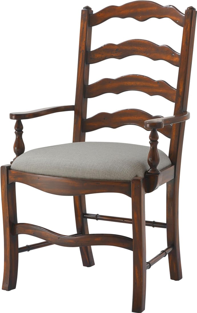 Theodore Alexander Classic Mahogany Armchair Rustic Style (1 of 5)