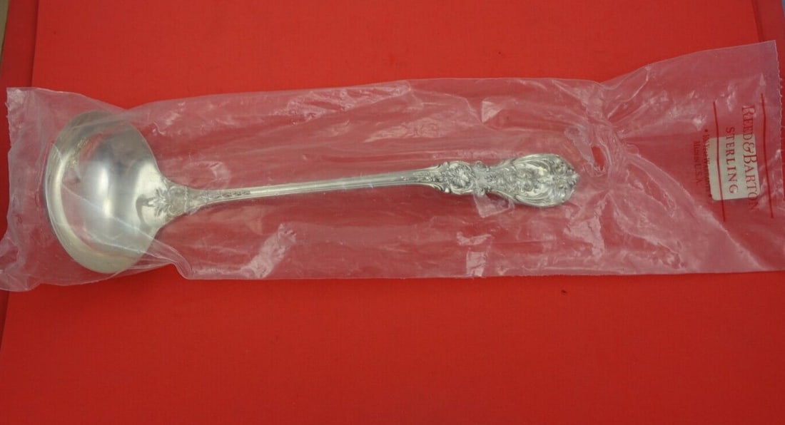 Reed and Barton Francis I Soup Ladle 12 Inch Sterling Silver: Reed and Barton Francis I Soup Ladle 12 Inch Sterling Silver Presenting the exquisite Francis I Soup Ladle from Reed and Barton, crafted from high-quality sterling silver (.925). This ladle features a