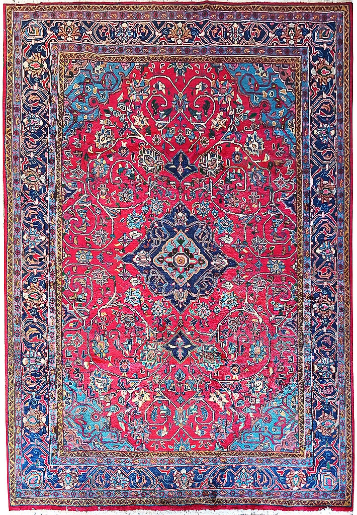 Persian Handmade Wool Area Rug 7.6 x 10.9 Elegant Design (1 of 9)