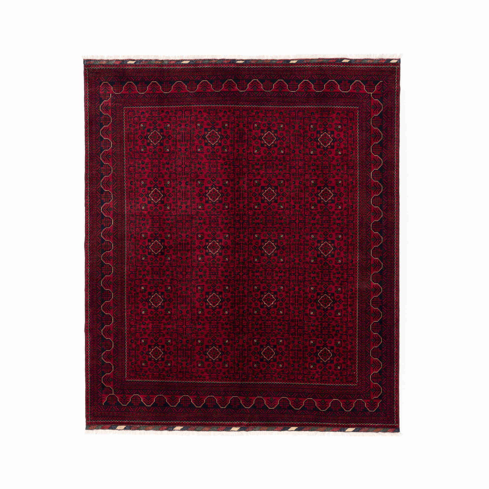 Authentic Handmade Kunduz Wool on Wool Carpet 98 x 113.8 Inches (1 of 8)