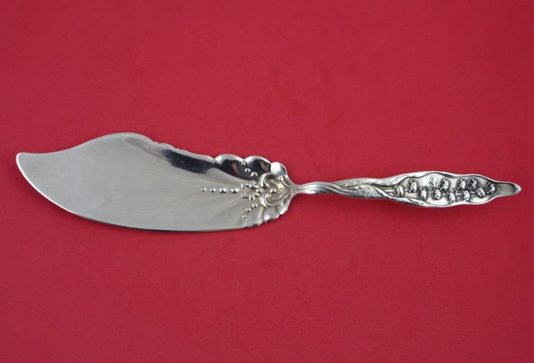 Whiting Sterling Silver Fish Server Lily of the Valley 10 5/8 inches (1 of 3)