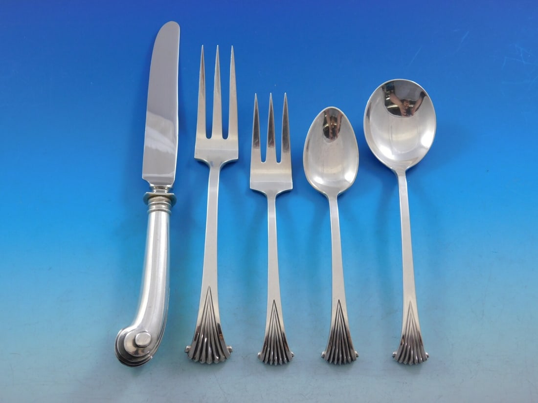 Set of 40 Onslow Sterling Silver Flatware Pieces for 8 by Tuttle (1 of 4)