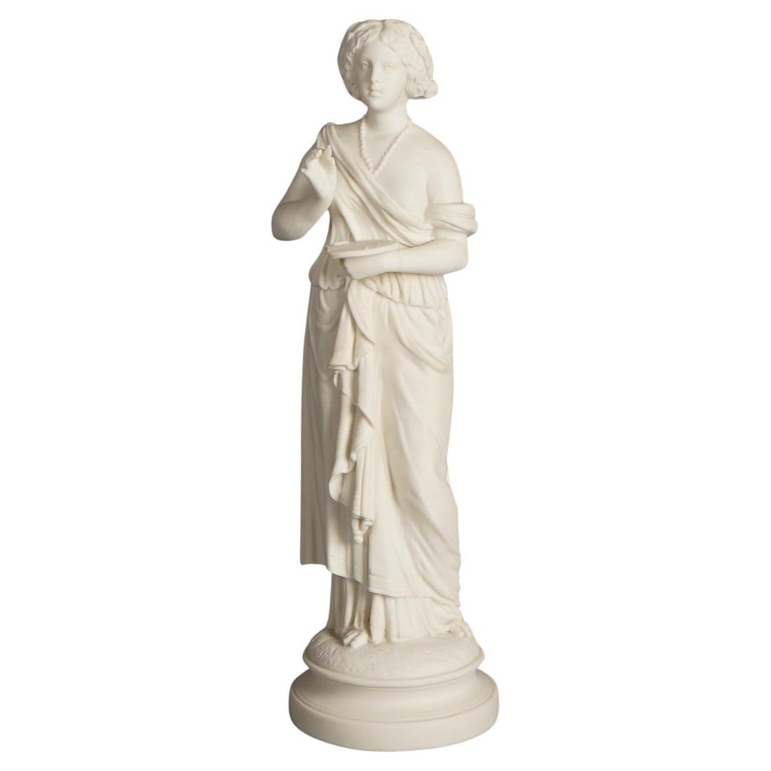 Antique Neoclassical Bisque Porcelain Figure Classical Woman C1850 15in (1 of 12)