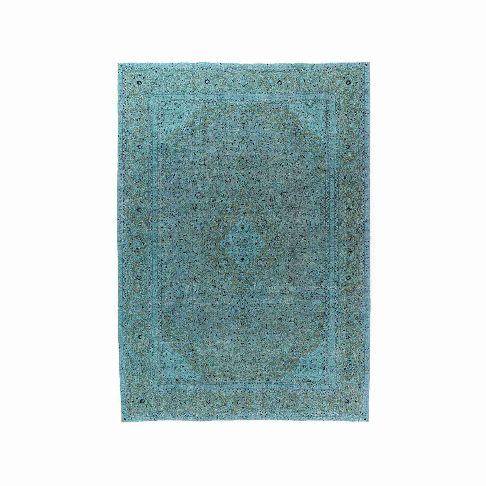 Handmade Vintage Wool on Cotton Carpet 112.2x157.5 Inches (1 of 8)