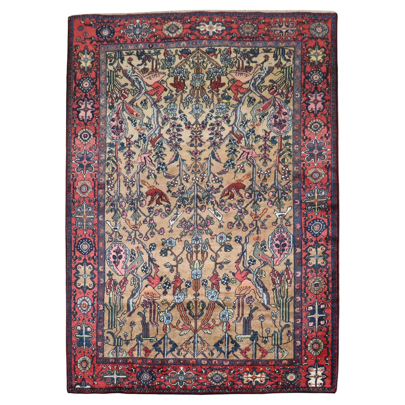 Zabihi Collection Islamic Persian Pictorial Rug 58 x 75 Wool Hand-Knotted (1 of 8)