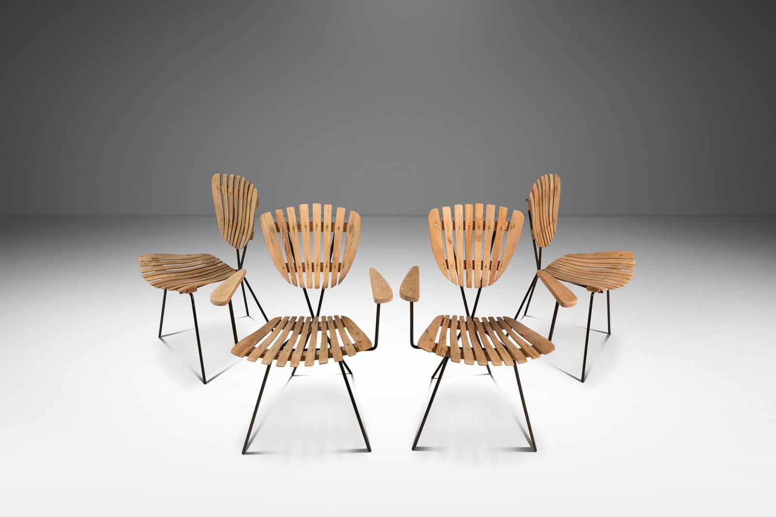 Four Restored Mid-Century Modern Chairs by Arthur Umanoff USA 1960s (1 of 10)